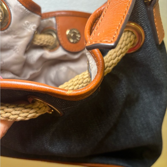 Michael Kors denim Navy and Brown Shoulder Bag - Picture 6 of 9